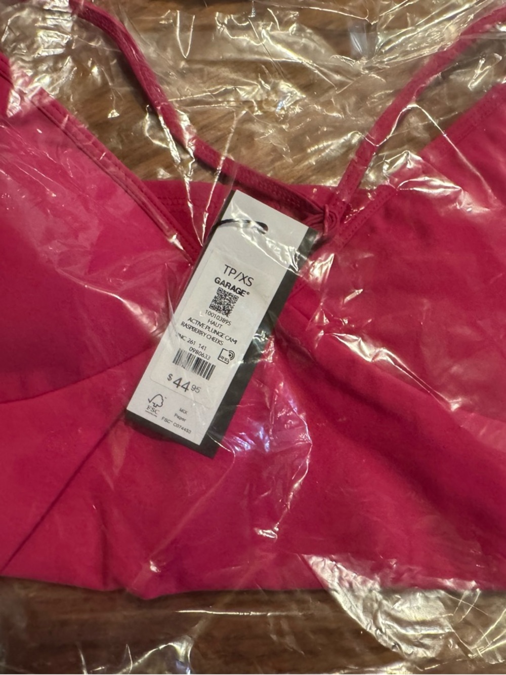 Garage Hot Pink Spaghetti Strap Camisole